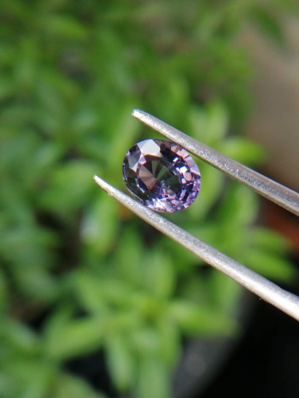 Colour : Purple Shape : Oval Weight : 1.30 cts Dimension : 7.4 x 6.2 x 3.7 mm Treatment : Unheated Clarity : VS • CSL - Colored Stone Laboratory Certified ( GIA Alumni Association Member ) • CSL Memo No : A383251C8292 Spinel is the magnesium-aluminum member of the larger spinel group of minerals with chemical formula MgAl₂O₄. Spinel is actually a large group of minerals. Gahnite, hercynite, ceylonite, picotite, and galaxite are all part of the spinel group. This oxide mineral is a Cubic crystal system with 7.5–8.0 hardness according to the Mohs hardness scale. Spinels Specific Gravity is depending on the composition of chemicals such as Zn-rich spinel can be as high as 4.40, otherwise, it averages from 3.58 to 3.61. Spinel has many colors such as red, pink, blue, lavender/violet, dark green, brown, black, colorless, gray. Spinel is a single reflective Non-pleochroic gemstone and Anomalous in some blue zincian varieties. It can be found as Opaque, Translucent or transparent. Spinel RI value is n = 1.719 Some red and pink spinels have fluorescence under UV Light. also, Some spinels have magnetism Weak to medium. Natural spinels typically are not enhanced. Spinels are found in Madagascar, Sri Lanka, Vietnam, Myanmar, Tanzania, Kenya, Nigeria, Afghanistan, Albania, Algeria, Atlantic Ocean, Australia, Belgium, Bolivia, Brazil, Cambodia, Canada. Spinel has long been found in the gemstone-bearing gravel of Sri Lanka. Since 2000 in several locations around the world have been discovered spinels with unusual vivid colors. when the mineral is pure, it’s colorless. That's called allochromatic gemstones. Als, Spinels are found with 4-rayed stars and 6-rayed stars. Some spinels are found with a color-changing effect such as Blue to violet, Grayish-blue to reddish-violet and some stones from Sri Lanka change from violet to reddish violet, due to the presence of Fe, Cr, and V. Blue Spinel is a very special gemstone because it is one of the few that occur naturally. The blue Spinel is colored from the impurity of Cobalt in the crystal lattice. High Color saturation in blue Spinels are always colored by Cobalt and are extremely rare to find. Cobalt spinel has high market value. Healing Properties of Spinels 👇 Spinel is known as the stone of revitalization. This MgAl2O4 mineral powers make the gums and teeth stronger and is also beneficial for gums, skin, slimming the healthy and overweight body and cancer healing. Spinel promotes physical vitality, refills the energy and eases exhaustion. Spinel is a very soothing stone, as it calms and relieves stress, anxiety, PTSD and depression. Also, Spinel is working with chakra balancing. Black Spinel - Earth Star Chakra , Red or Pink - Spinel Base Chakra, Green Spinel - Heart chakra, Blue Spinel - Throat chakra, Purple Spinel - Crown chakra.