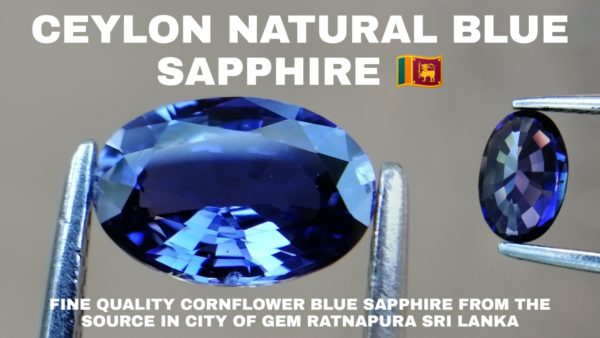 27_Ceylon Natural Cornflower Blue Sapphire Gemstone from Danu Group
