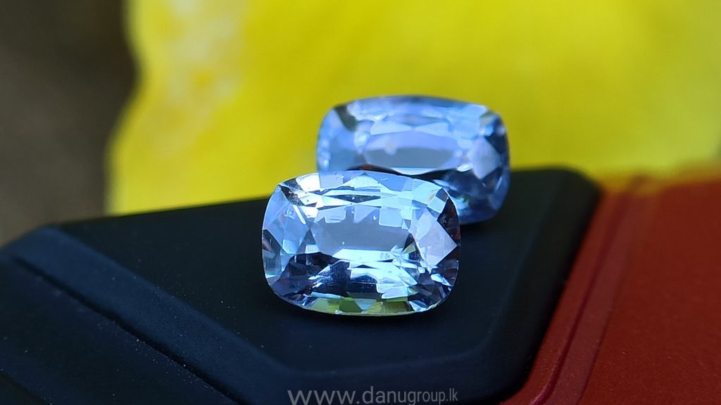 Ceylon Natural Light Blue Sapphire Pair Danu Group