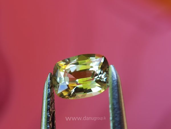Ceylon Natural Yellow Sapphire Pair - Cushion shape yellow sapphire for earrings Danu Group Gemstones Collectionsv