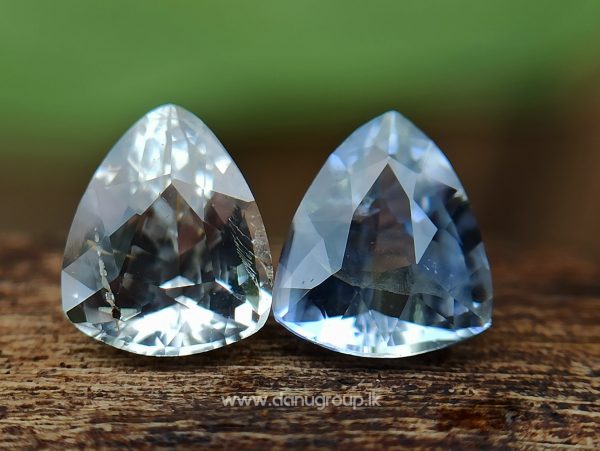 Ceylon Natural Bi Colour Sapphire and light yellow sapphire - Natural Fancy Sapphire couple from Danu Group