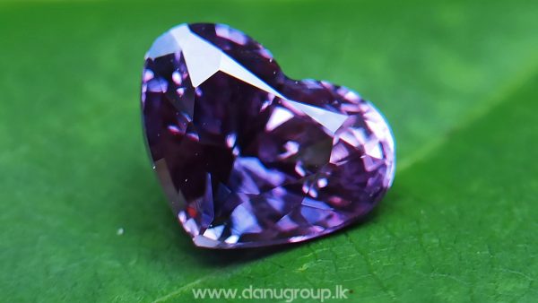 Ceylon Natural Purple Sapphire Heart shape engagement ring quality stone from Danu Group - danugroup.lk