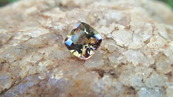 Andalusite is an aluminium nesosilicate mineral with the chemical formula Al₂SiO₅. Andalusite is trimorphic with kyanite and sillimanite, being the lower pressure mid temperature polymorph. At higher temperatures and pressures, andalusite may convert to sillimanite. Chemical formula: Al₂SiO₅ Hardness (Mohs hardness scale): 7 – 7.5 Andalusite can work on breaking fevers and treating cellular disorders and also can alleviate the paralysis that affects the joints, muscles, and nerves.