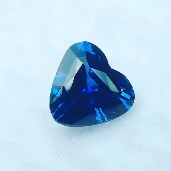 Ceylon Blue Sapphire Heart Unearthed from city of gem Ratnapura Sri Lanka. According to Vedic Astrology Blue Sapphire represents the planet of saturn. It is said that if blue sapphire gemstone gives good effects to wearer can achieve huge success in life.