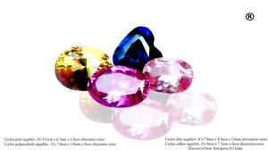 Sapphire is a precious gemstone, a variety of the mineral corundum, an aluminium oxide. It is typically blue, but natural "fancy" sapphires also occur in yellow, purple, orange, and green colors; "parti sapphires" show two or more colors.