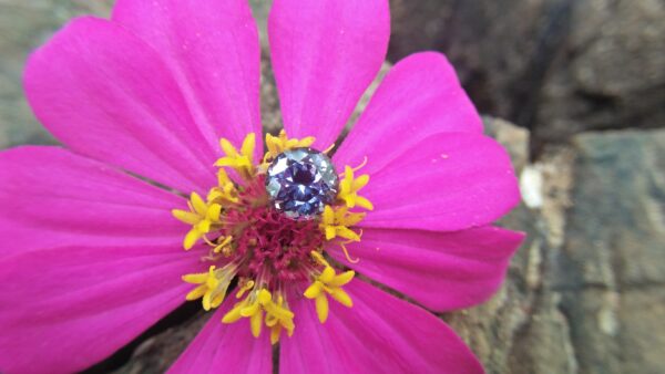 Natural Violetish Gray Spinel Shape : Round Cut : Round Flower Cut Clarity : SI Treatment : Natural/Unheated Dimension : 7.25 mm x 5.3 mm Weight : 2.05Cts Location : City of Gem Ratnapura Sri Lanka