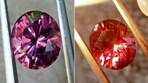 Natural Colour Change Garnet Weight: 3.19Cts Dimension: 9.7mm x 8.31mm x 5.8mm Colour: changing colors Brown, Brownish purple, Orangy Red Clarity : SI Birthstone : January Treatment : None/ Natural
