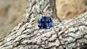 NATURAL Blue Spinel Serial Number : RT 7143 Shape : Cution Clarity : Loop Clean Treatment : Natural/Unheated Weight : 0.90Cts Colour : Blue Dimension : 5.92mm x 5.12mm x 3.96mm "National Gem And Jewellery Authority (NGJA) " Certified