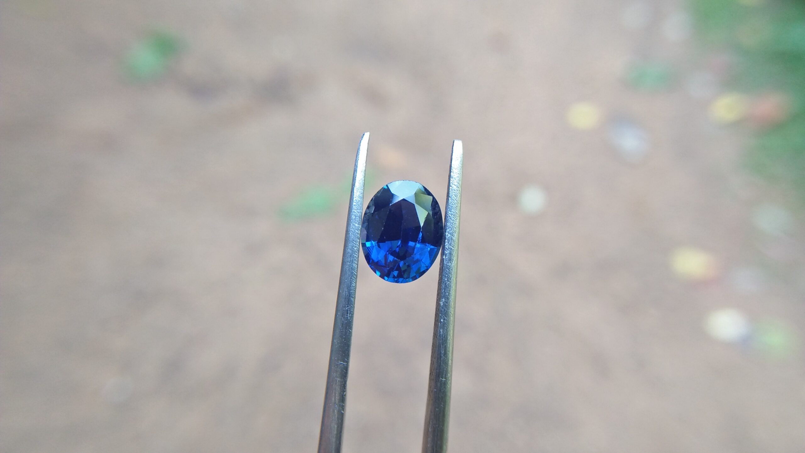 Sapphire is the birthstone for September NATURAL BLUE SAPPHIRE Shape : Ovel Cut : Mixed Cut Dimension : 8.1 mmx 6.5 mm x 4.2 mm Weight : 1.85 Cts Clarity : Flawless/ Clean Colour : Blue Transparency : Transparent