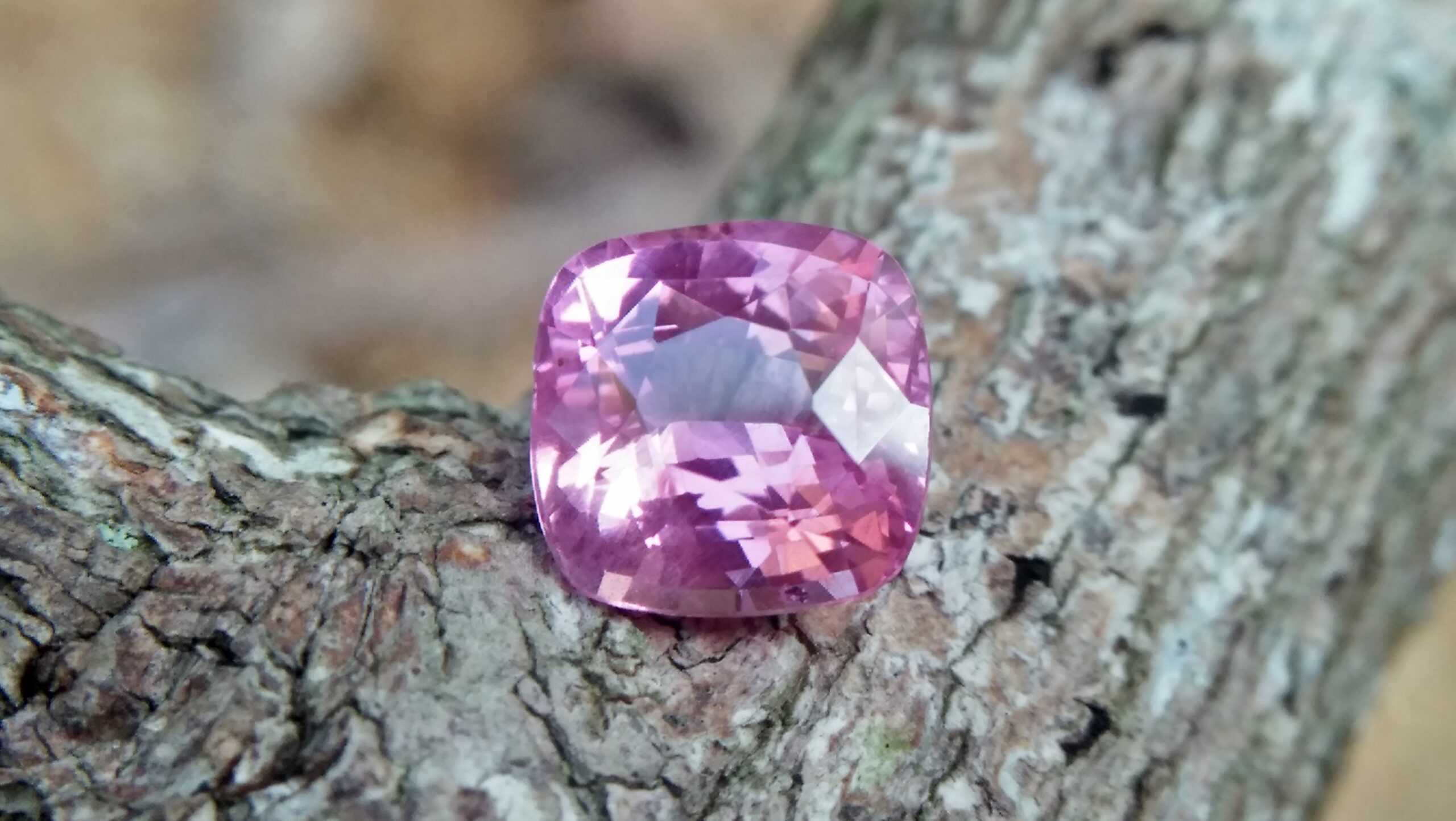 Sapphire is the birthstone for September NATURAL Pink SAPPHIRE Shape : Cution Cut : Mixed Cut Dimension : 5.9 mmx 5.96 mm x 4 mm Weight : 1.30 Cts Clarity : SI Colour : Pink Transparency : Transparent Treatment : Unheated Origin : Sri Lanka