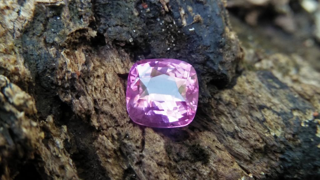 Sapphire is the birthstone for September NATURAL Pink SAPPHIRE Shape : Cution Cut : Mixed Cut Dimension : 5.9 mmx 5.96 mm x 4 mm Weight : 1.30 Cts Clarity : SI Colour : Pink Transparency : Transparent Treatment : Unheated Origin : Sri Lanka