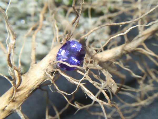 Ceylon Natural Colour Change Sapphire Shape : Cushion Colour : C.C from Violet to Purple Weight : 0.55Cts Dimension : 5.3 x 4.4 x 3.0 mm Treatment : Unheated 变色蓝宝石 重量 : 0.55卡拉   尺寸 : 5.3 x 4.4 x 3.0 mm 颜色 : 紫罗兰色，紫色 透明 : 好透明  形状 : 垫形 治療：没有加热 • CSL - Colored Stone Laboratory Certified ( GIA Alumina Association Member ) • CSL Memo No : ODCB693A4671
