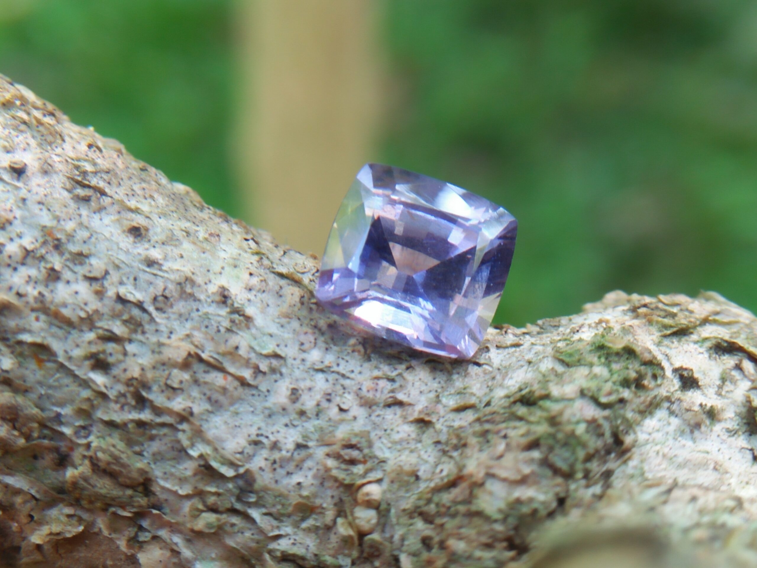 Ceylon Natural Purple Spinel Colour : Purple Shape : Braguette Weight : 1.26 CTS Dimension : 6.3 x 5.7 x 4.3 mm Treatment : None/Unheated Clarity : Clean • CSL - Colored Stone Laboratory Certified ( GIA Alumina Association Member ) • CSL Memo No : 8F117DDD2416
