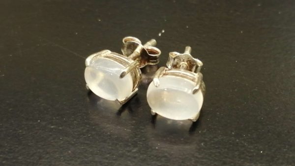 Natural Moonstone Standard 925 Silver Earing 月亮石銀耳環