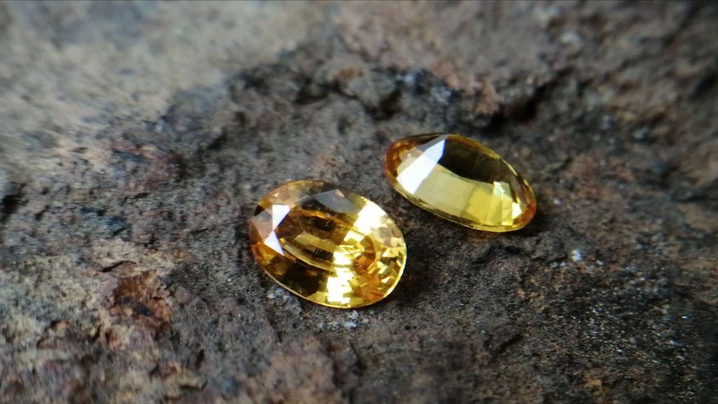 Ceylon Yellow Sapphire Pair