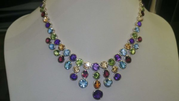 Multicolor Natural Gemstone Necklace