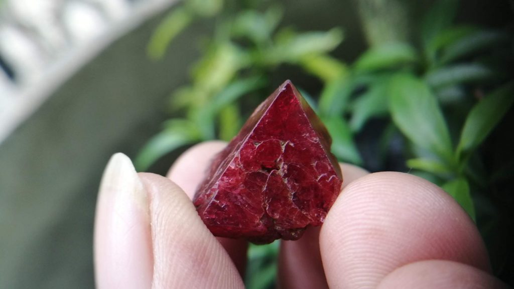 Red Spinel Crystal from Vietnam