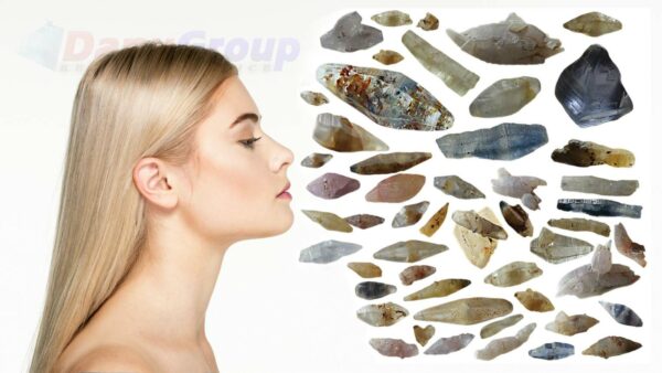 various Shapes of Ceylon Sapphire Crystals