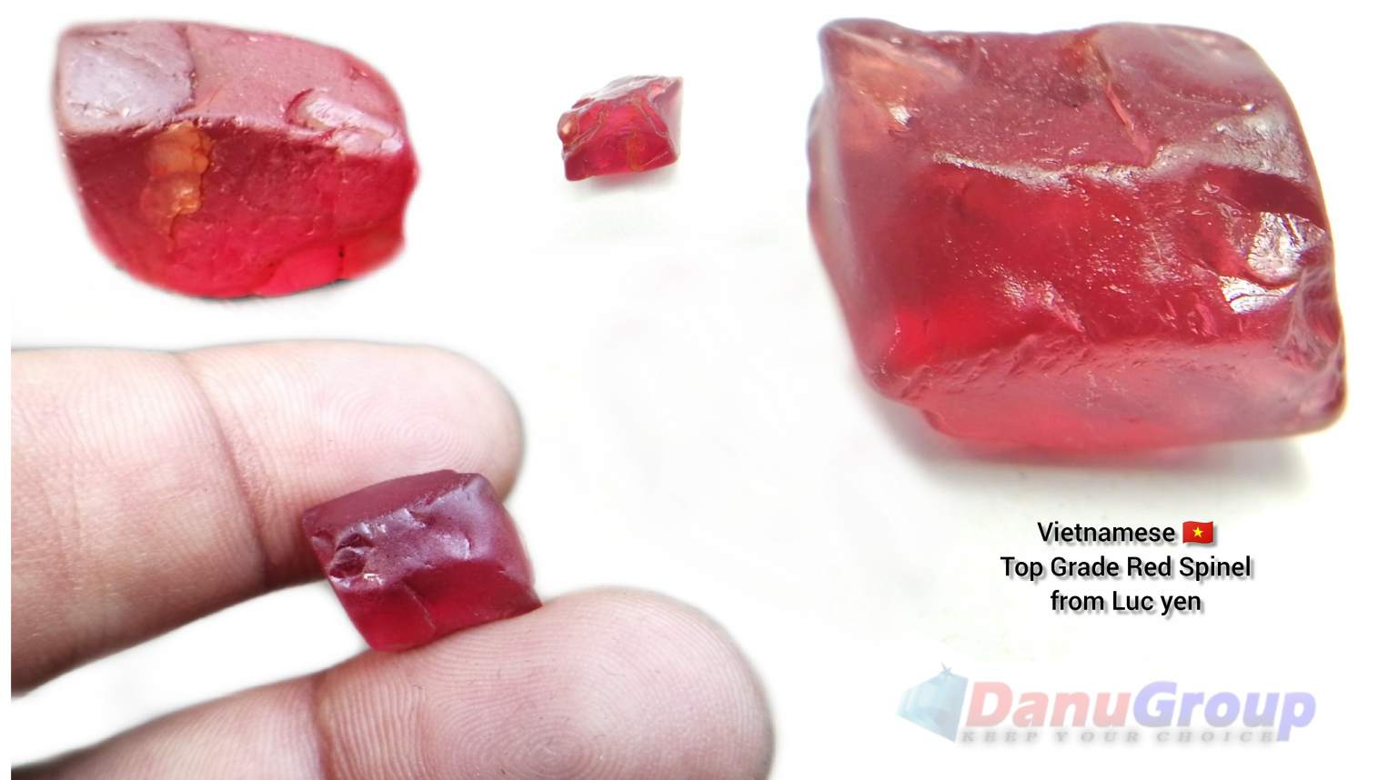 Natural Red Spinel Rough Stone from Vietnam