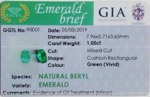 Emerald is a variety of the mineral beryl colored green by trace amounts of chromium and sometimes vanadium