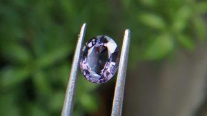 Colour : Purple Shape : Oval Weight : 1.30 cts Dimension : 7.4 x 6.2 x 3.7 mm Treatment : Unheated Clarity : VS • CSL - Colored Stone Laboratory Certified ( GIA Alumina Association Member ) • CSL Memo No : A383251C8292 Spinel is the magnesium-aluminum member of the larger spinel group of minerals with chemical formula MgAl₂O₄. Spinel is actually a large group of minerals. Gahnite, hercynite, ceylonite, picotite, and galaxite are all part of the spinel group. This oxide mineral is a Cubic crystal system with 7.5–8.0 hardness according to the Mohs hardness scale. Spinels Specific Gravity is depending on the composition of chemicals such as Zn-rich spinel can be as high as 4.40, otherwise, it averages from 3.58 to 3.61. Spinel has many colors such as red, pink, blue, lavender/violet, dark green, brown, black, colorless, gray. Spinel is a single reflective Non-pleochroic gemstone and Anomalous in some blue zincian varieties. It can be found as Opaque, Translucent or transparent. Spinel RI value is n = 1.719 Some red and pink spinels have fluorescence under UV Light. also, Some spinels have magnetism Weak to medium. Natural spinels typically are not enhanced. Spinels are found in Madagascar, Sri Lanka, Vietnam, Myanmar, Tanzania, Kenya, Nigeria, Afghanistan, Albania, Algeria, Atlantic Ocean, Australia, Belgium, Bolivia, Brazil, Cambodia, Canada. Spinel has long been found in the gemstone-bearing gravel of Sri Lanka. Since 2000 in several locations around the world have been discovered spinels with unusual vivid colors. when the mineral is pure, it’s colorless. That's called allochromatic gemstones. Als, Spinels are found with 4-rayed stars and 6-rayed stars. Some spinels are found with a color-changing effect such as Blue to violet, Grayish-blue to reddish-violet and some stones from Sri Lanka change from violet to reddish violet, due to the presence of Fe, Cr, and V. Blue Spinel is a very special gemstone because it is one of the few that occur naturally. The blue Spinel is colored from the impurity of Cobalt in the crystal lattice. High Color saturation in blue Spinels are always colored by Cobalt and are extremely rare to find. Cobalt spinel has high market value. Healing Properties of Spinels 👇 Spinel is known as the stone of revitalization. This MgAl2O4 mineral powers make the gums and teeth stronger and is also beneficial for gums, skin, slimming the healthy and overweight body and cancer healing. Spinel promotes physical vitality, refills the energy and eases exhaustion. Spinel is a very soothing stone, as it calms and relieves stress, anxiety, PTSD and depression. Also, Spinel is working with chakra balancing. Black Spinel - Earth Star Chakra , Red or Pink - Spinel Base Chakra, Green Spinel - Heart chakra, Blue Spinel - Throat chakra, Purple Spinel - Crown chakra.
