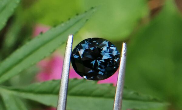 Colour : Blue Shape : Oval Weight : 1.55 Cts Dimension : 8.0 x 6.9 x 4.1 mm Treatment : Unheated Clarity : I Spinel is the magnesium-aluminum member of the larger spinel group of minerals with chemical formula MgAl₂O₄. Spinel is actually a large group of minerals. Gahnite, hercynite, ceylonite, picotite, and galaxite are all part of the spinel group. This oxide mineral is a Cubic crystal system with 7.5–8.0 hardness according to the Mohs hardness scale. Spinels Specific Gravity is depending on the composition of chemicals such as Zn-rich spinel can be as high as 4.40, otherwise, it averages from 3.58 to 3.61. Spinel has many colors such as red, pink, blue, lavender/violet, dark green, brown, black, colorless, gray. Spinel is a single reflective Non-pleochroic gemstone and Anomalous in some blue zincian varieties. It can be found as Opaque, Translucent or transparent. Spinel RI value is n = 1.719 Some red and pink spinels have fluorescence under UV Light. also, Some spinels have magnetism Weak to medium. Natural spinels typically are not enhanced. Spinels are found in Madagascar, Sri Lanka, Vietnam, Myanmar, Tanzania, Kenya, Nigeria, Afghanistan, Albania, Algeria, Atlantic Ocean, Australia, Belgium, Bolivia, Brazil, Cambodia, Canada. Spinel has long been found in the gemstone-bearing gravel of Sri Lanka. Since 2000 in several locations around the world have been discovered spinels with unusual vivid colors. when the mineral is pure, it’s colorless. That's called allochromatic gemstones. Als, Spinels are found with 4-rayed stars and 6-rayed stars. Some spinels are found with a color-changing effect such as Blue to violet, Grayish-blue to reddish-violet and some stones from Sri Lanka change from violet to reddish violet, due to the presence of Fe, Cr, and V. Blue Spinel is a very special gemstone because it is one of the few that occur naturally. The blue Spinel is colored from the impurity of Cobalt in the crystal lattice. High Color saturation in blue Spinels are always colored by Cobalt and are extremely rare to find. Cobalt spinel has high market value. Healing Properties of Spinels 👇 Spinel is known as the stone of revitalization. This MgAl2O4 mineral powers make the gums and teeth stronger and is also beneficial for gums, skin, slimming the healthy and overweight body and cancer healing. Spinel promotes physical vitality, refills the energy and eases exhaustion. Spinel is a very soothing stone, as it calms and relieves stress, anxiety, PTSD and depression. Also, Spinel is working with chakra balancing. Black Spinel - Earth Star Chakra , Red or Pink - Spinel Base Chakra, Green Spinel - Heart chakra, Blue Spinel - Throat chakra, Purple Spinel - Crown chakra.