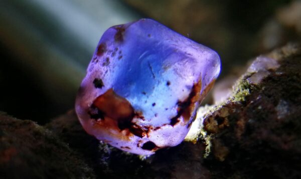 Natural Bi-Color spinel octahedron crystal from Sri Lanka