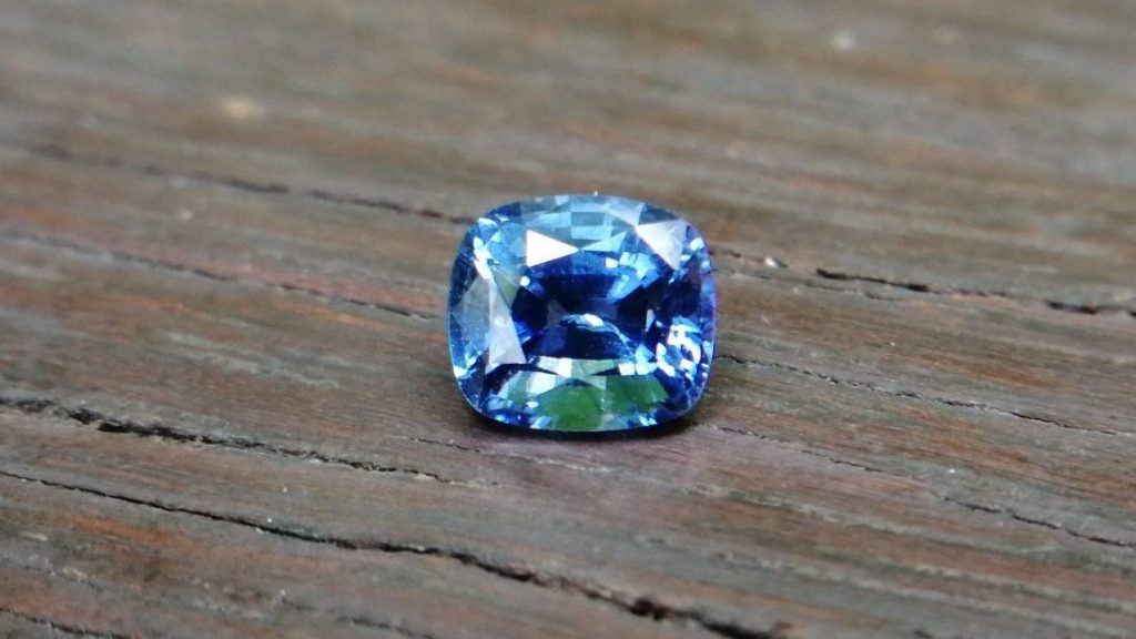 Ceylon Blue Sapphire Cushion shape very attractive cornflower blue color stone from RATNAPURA mine