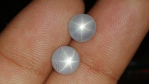 Ceylon Natural White Star Sapphire - Pair
