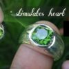 Natural Green Zircon Gent Ring - Beccarite Zircon