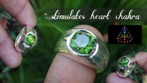 Natural Green Zircon Gent Ring - Beccarite Zircon