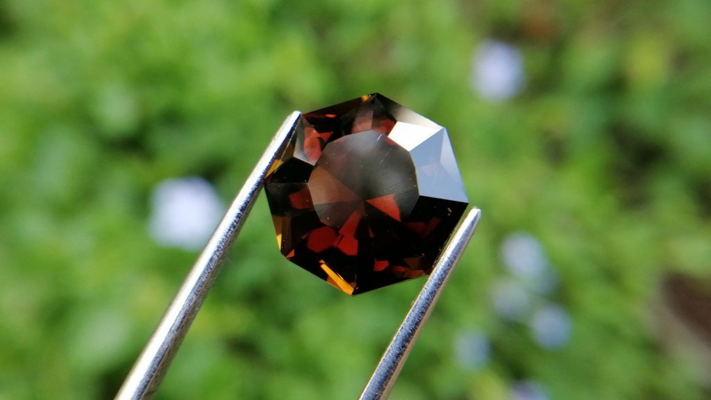 12_Natural Dravite Tourmaline Jillson Octagon spiral cut Danu Group gemstones