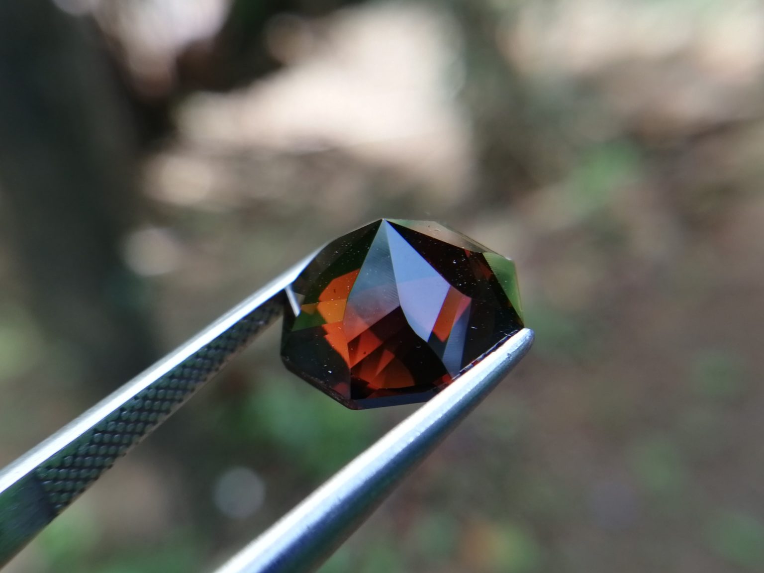 6_Natural Dravite Tourmaline Jillson Octagon spiral cut Danu Group gemstones