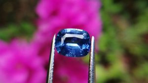 3_Ceylon Natural Cornflower Blue Sapphire Cushion Shape stone from Danu Group