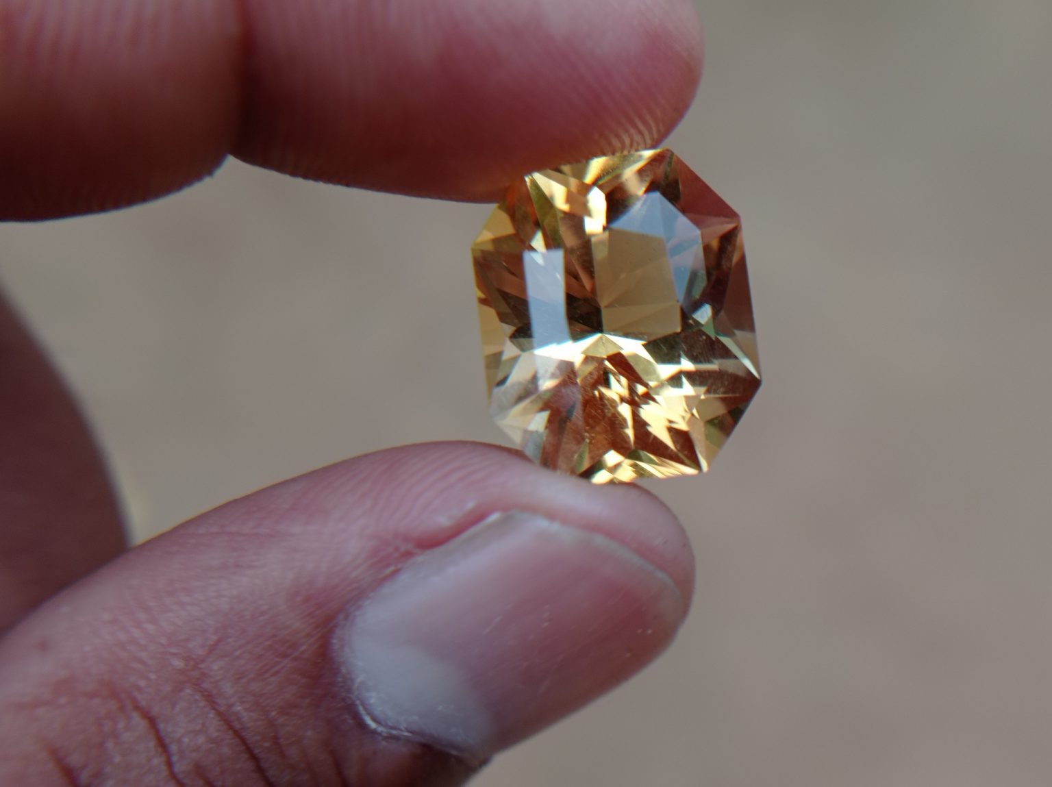 natural citrine custom cut by danu Group Gemstones