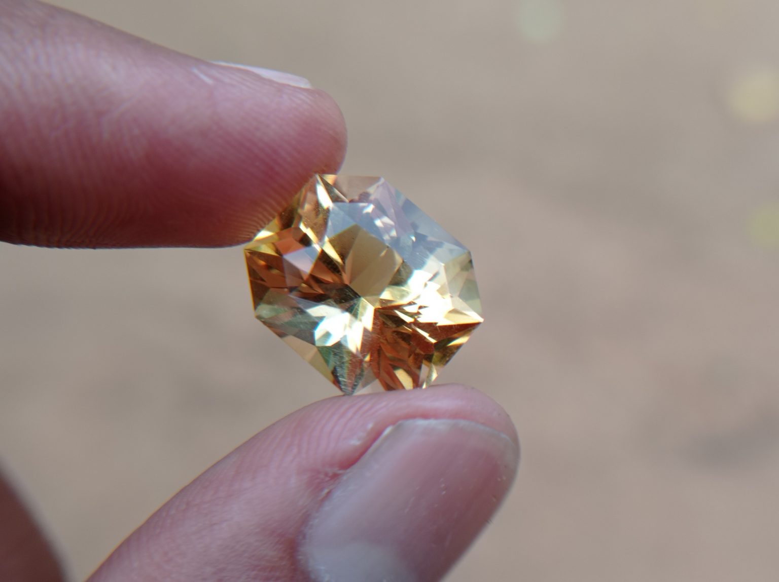 natural citrine custom cut by danu Group Gemstones