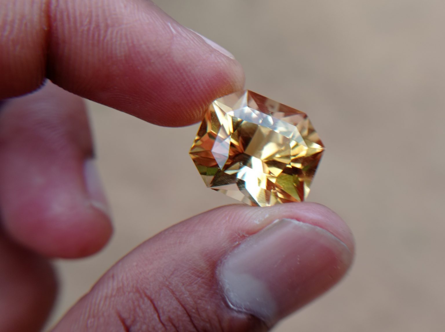 natural citrine custom cut by danu Group Gemstones