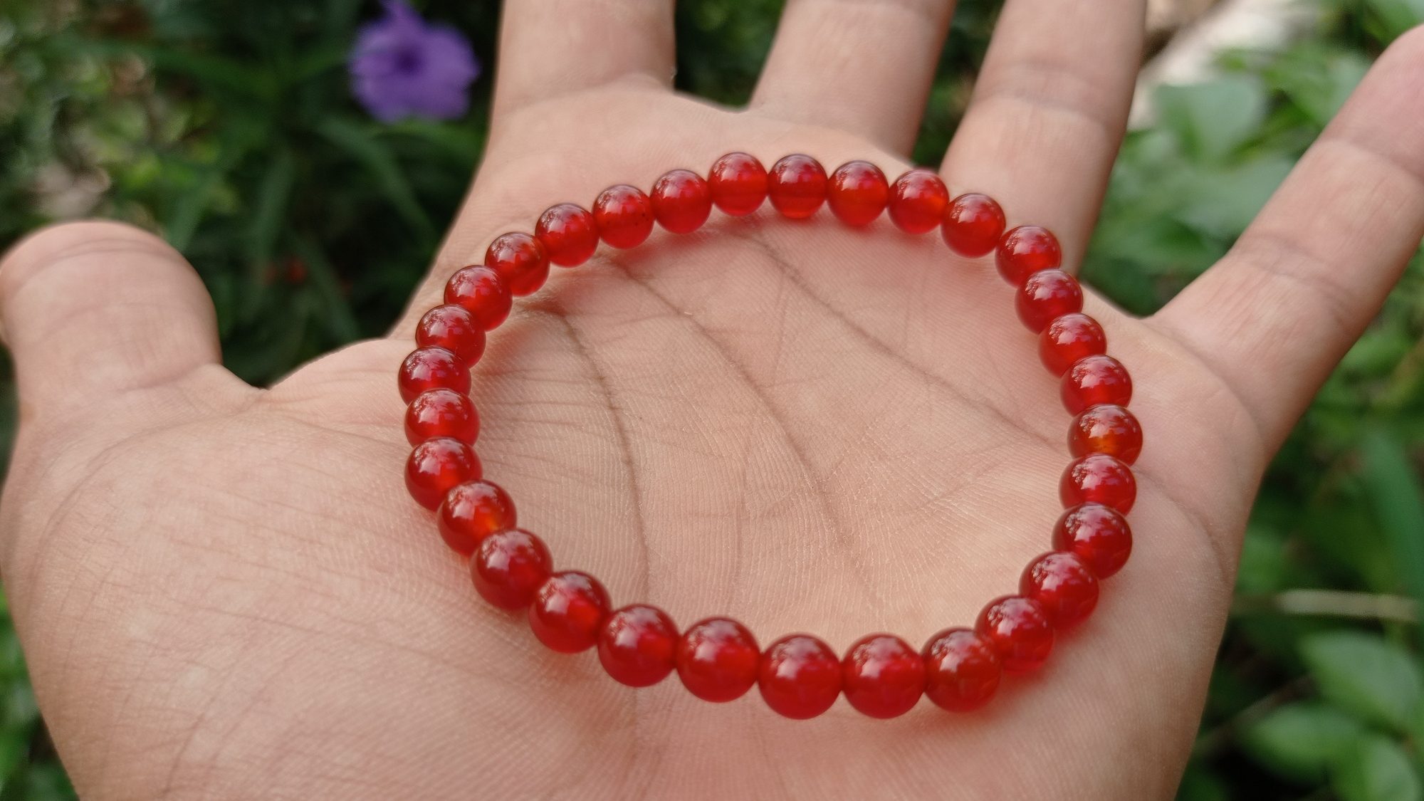 Red Carnelian Bracelet | Buy Online Red Carnelian Crystal Tumble Bracelet -  Shubhanjali