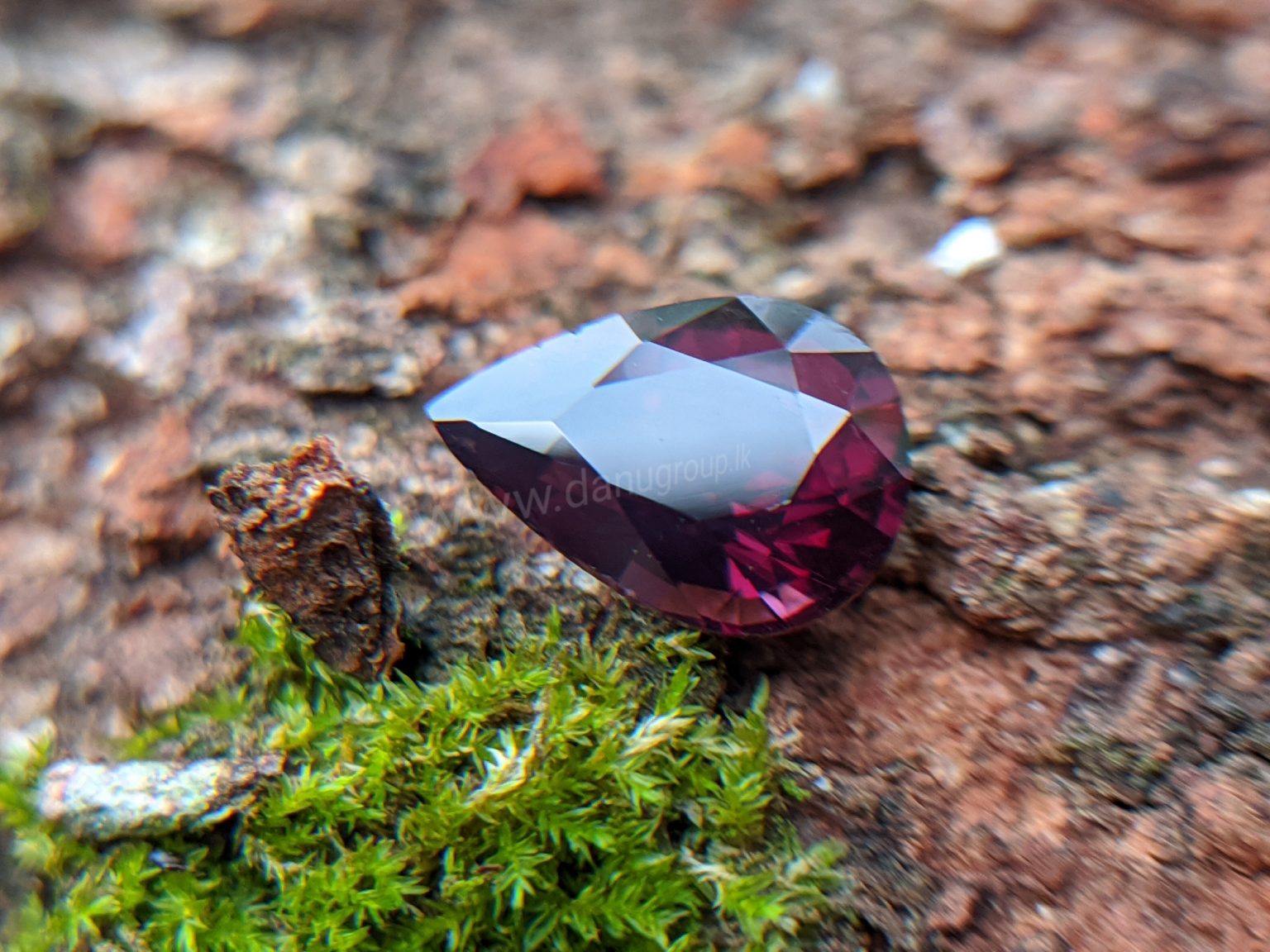 Ceylon Natural Purple Spinel Drop Shape stone - Danu Group Gemstones Collection