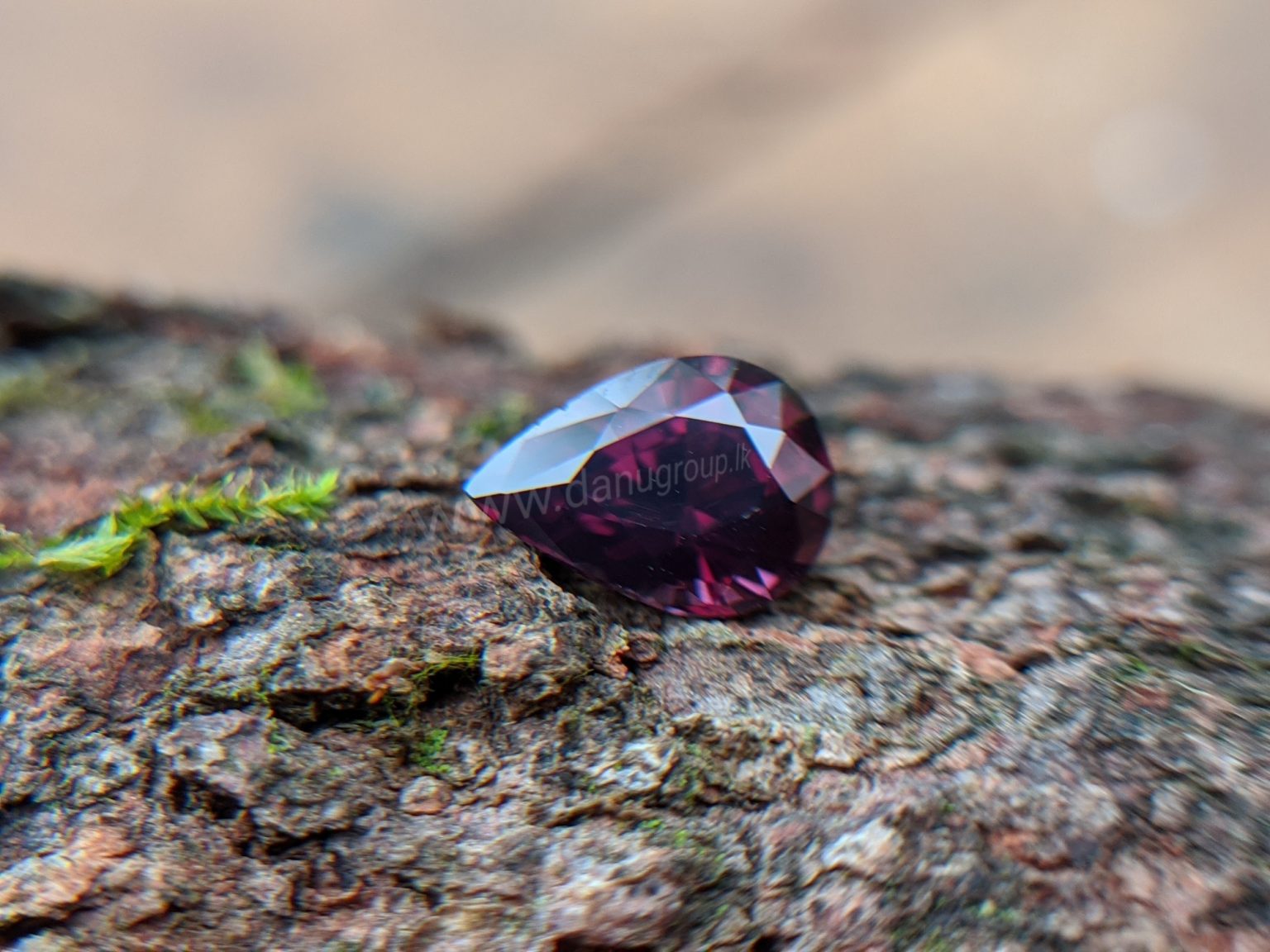 Ceylon Natural Purple Spinel Drop Shape stone - Danu Group Gemstones Collection