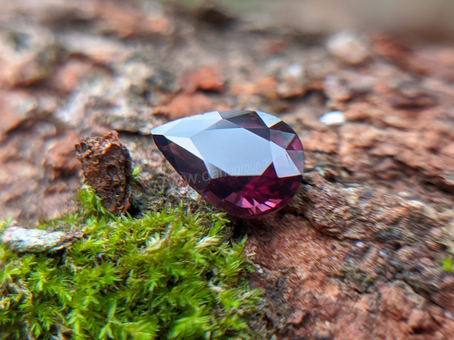 Ceylon Natural Purple Spinel Drop Shape stone - Danu Group Gemstones Collection