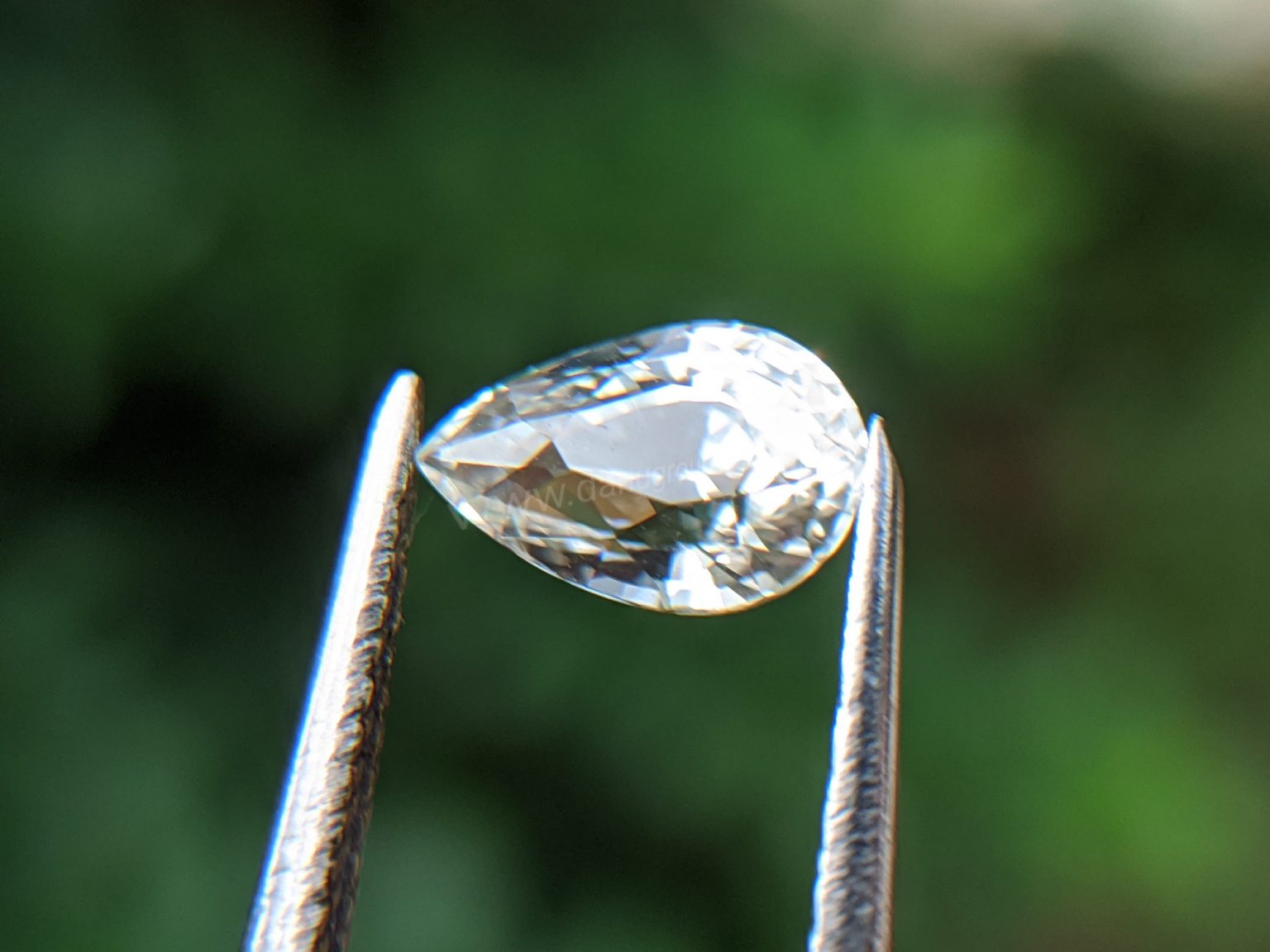 Ceylon Natural White Sapphire Pear Shape Gemstone Danu Group Gemstones Mining