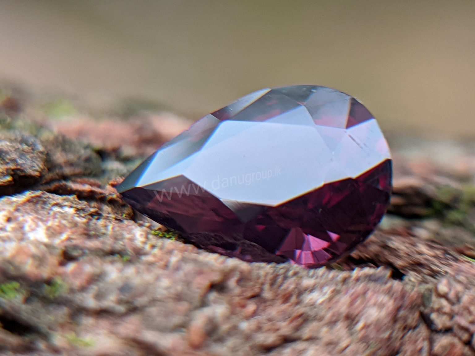 Ceylon Natural Purple Spinel Drop Shape stone - Danu Group Gemstones Collection