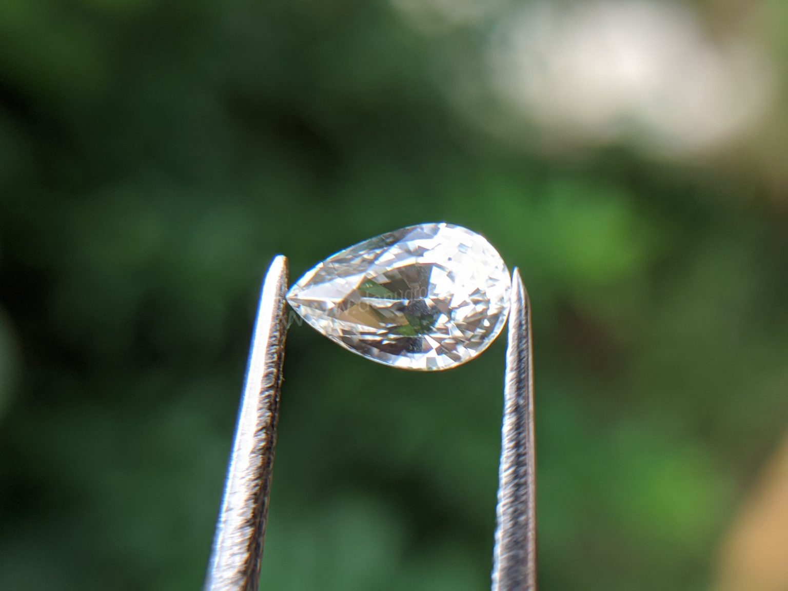 Ceylon Natural White Sapphire Pear Shape Gemstone Danu Group Gemstones Mining