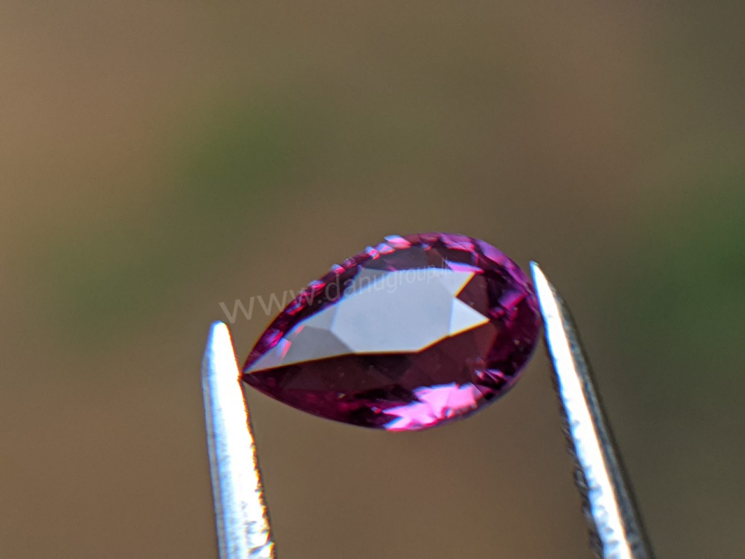 Ceylon Natural Pear Shape Pink Sapphire Gemstone from Danu Group Gemstones Mining