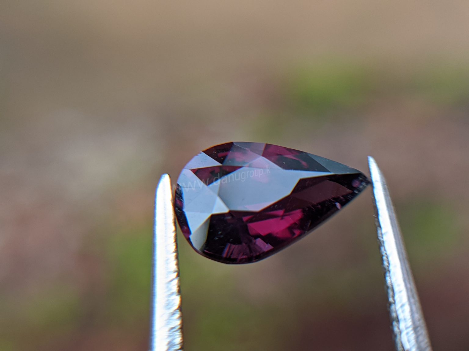 Ceylon Natural Purple Spinel Drop Shape stone - Danu Group Gemstones Collection