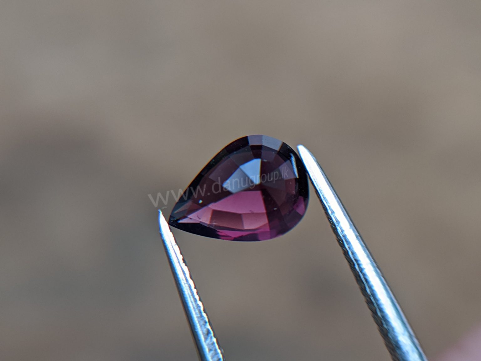 Ceylon Natural Purple Spinel Drop Shape stone - Danu Group Gemstones Collection