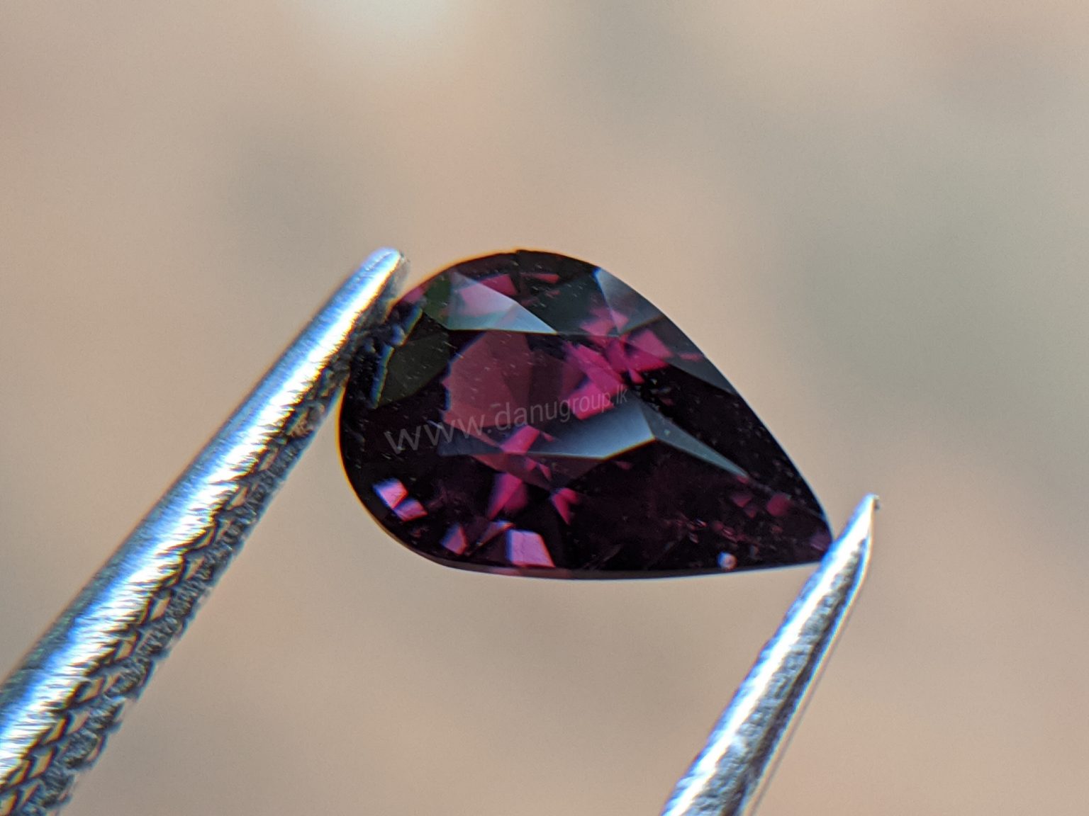 Ceylon Natural Purple Spinel Drop Shape stone - Danu Group Gemstones Collection