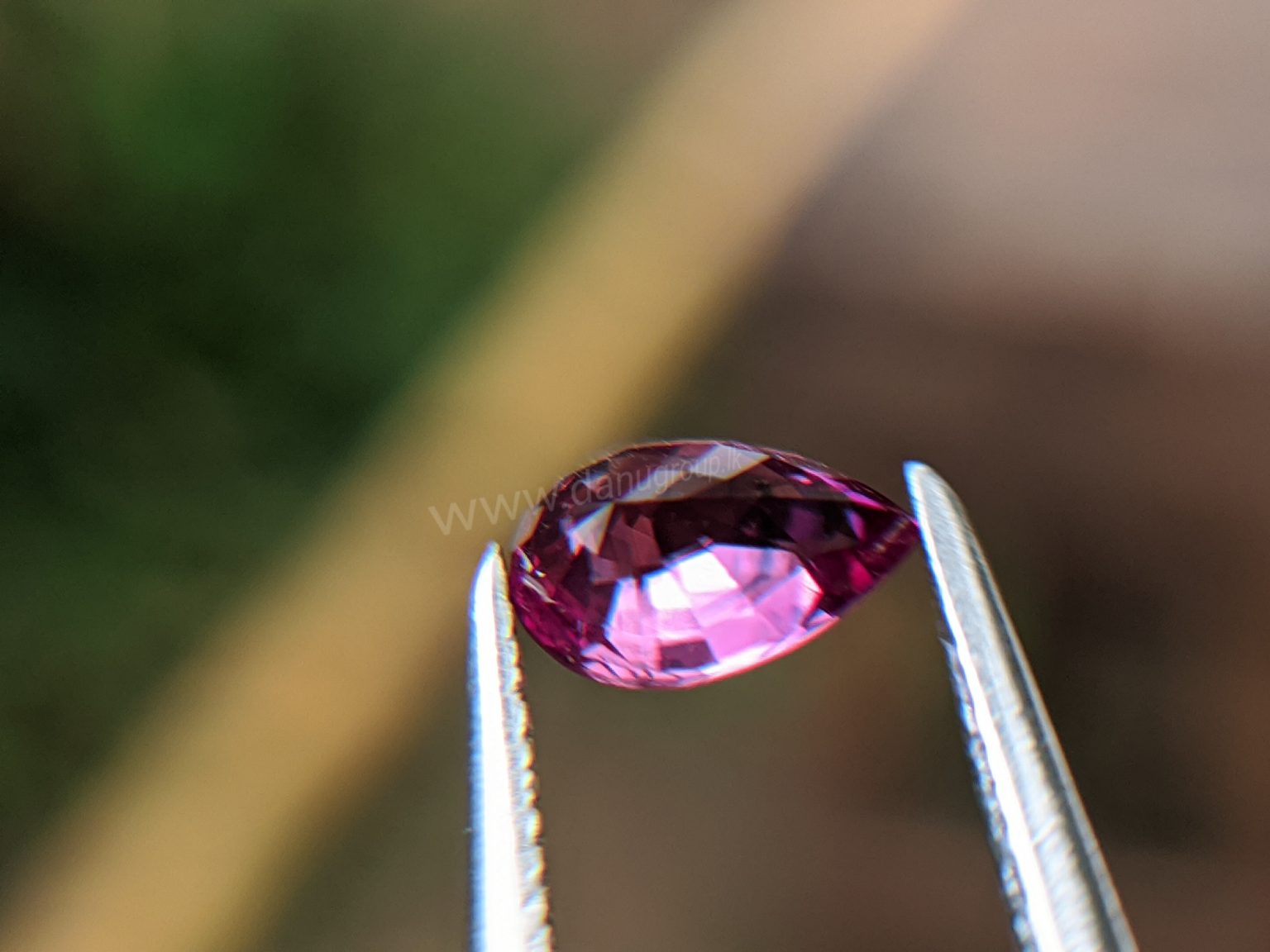 Ceylon Natural Pear Shape Pink Sapphire Gemstone from Danu Group Gemstones Mining