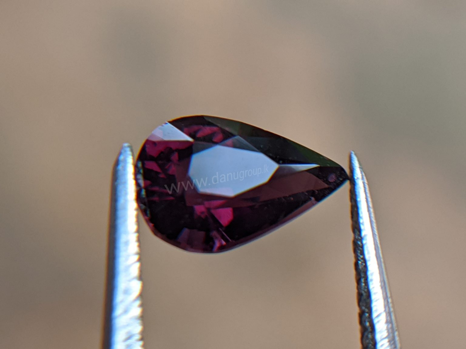 Ceylon Natural Purple Spinel Drop Shape stone - Danu Group Gemstones Collection